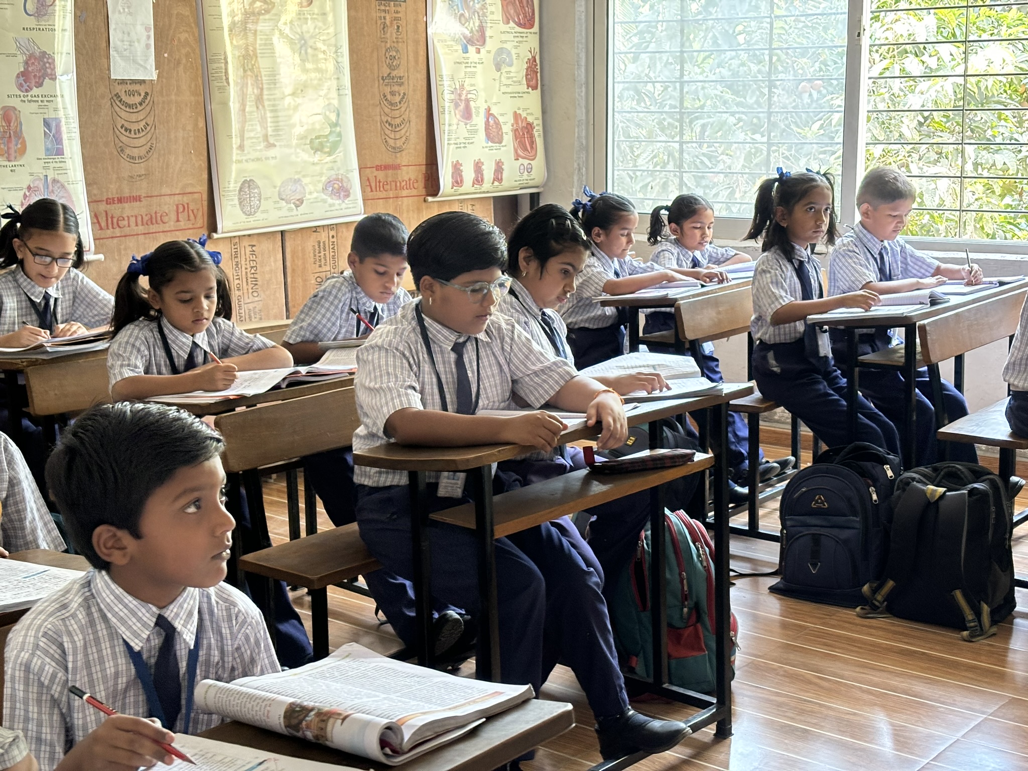 WonderKids Academy students studying together in class